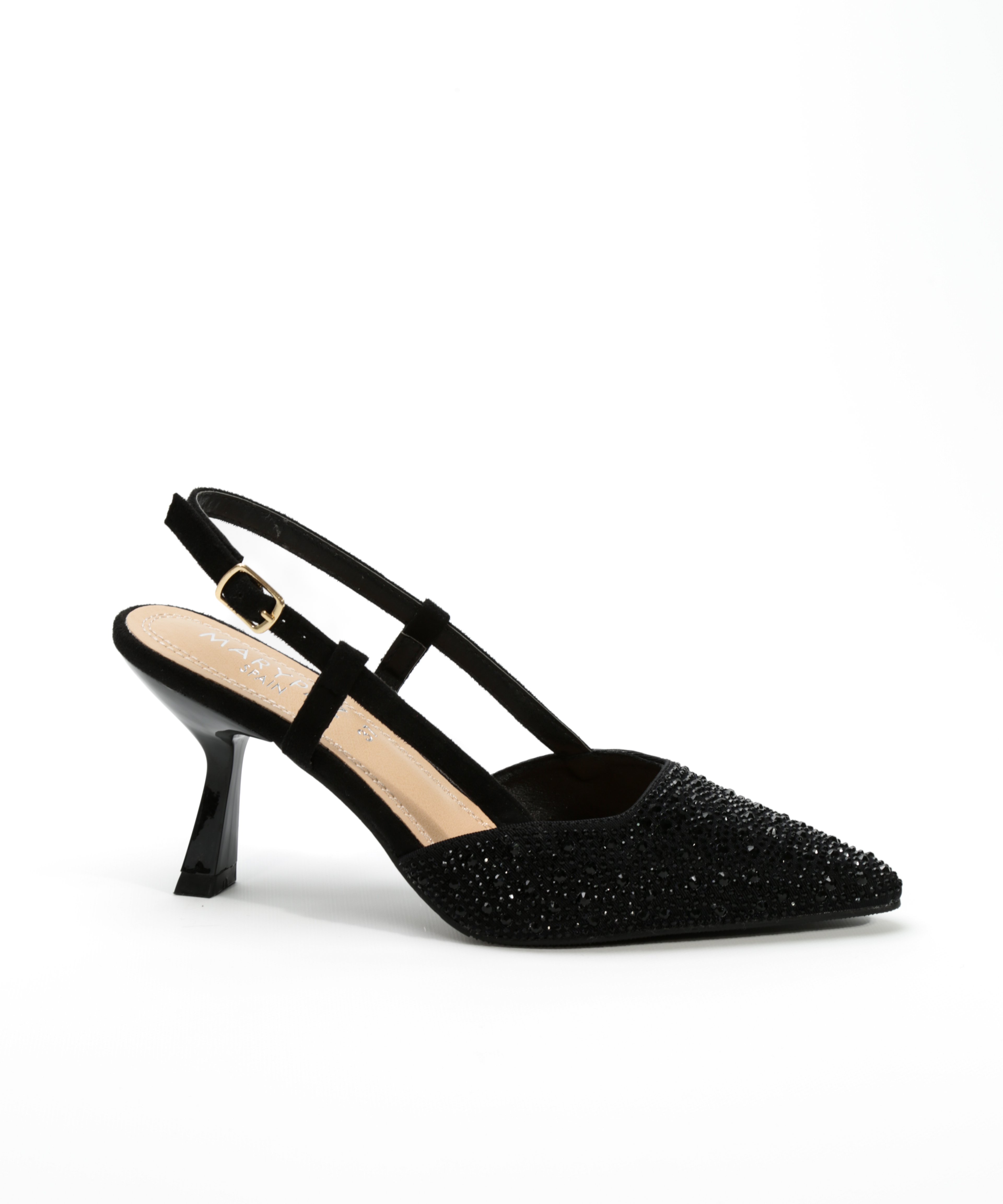 Zapatos tacón destalonados strass image number null